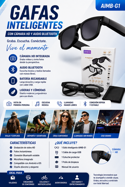 LENTES O GAFAS INTELIGENTE CON VIDEOS