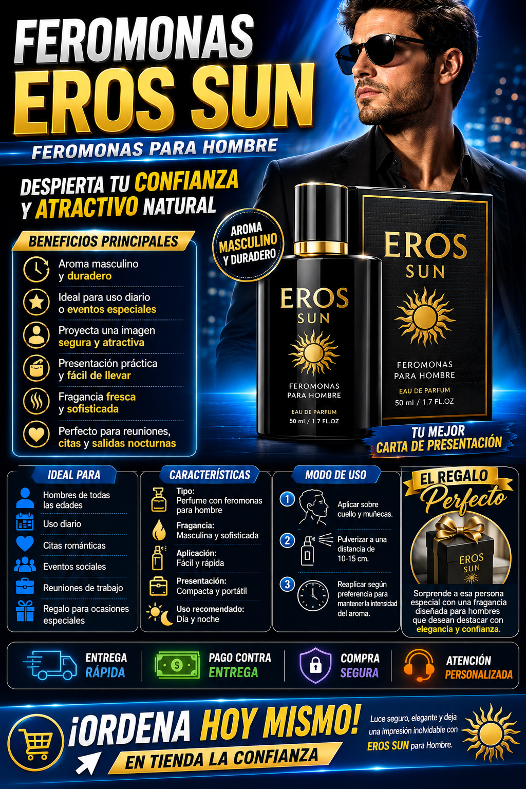 FEROMONAS EROS SUN (FEROMONAS PARA HOMBRE)