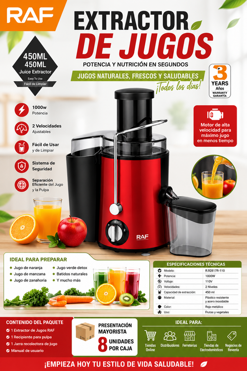 EXTRACTOR DE JUGO RAF (8 UND X CAJA)